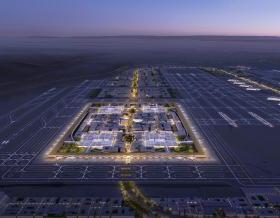 Aerial rendering of the King Salman International Airport 